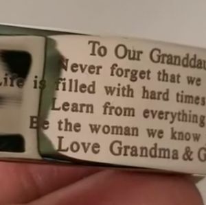 From Grandma and Grandpa...loving reminder bracelet for granddaughter.